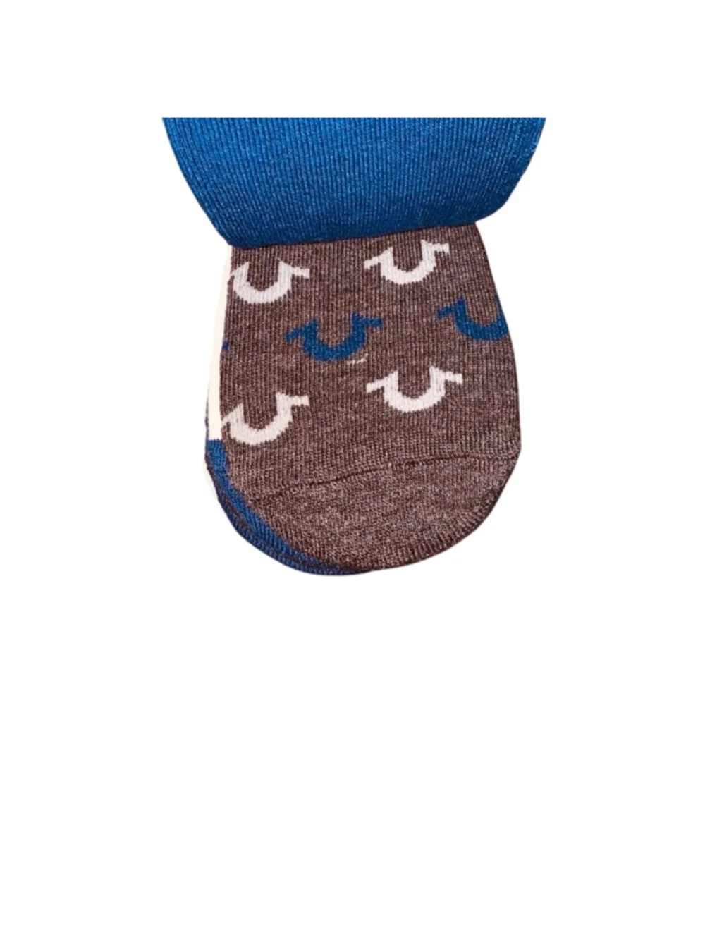 Men's True Religion 6 pk now show liner Socks Blue White Size 8-12.5
